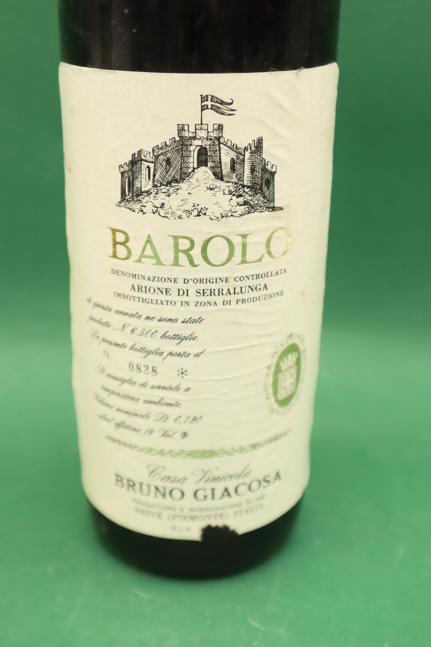 Barolo Arione di Serralunga Etichetta Bianca 1971, Bruno Giacosa