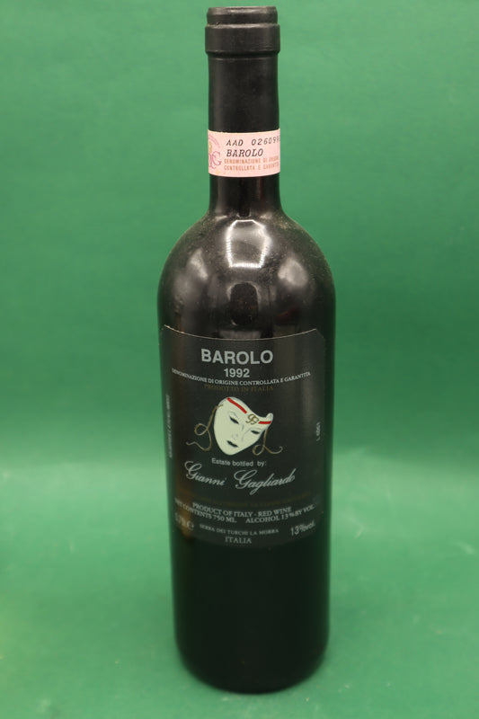 Barolo Gianni Gagliardo 1992 Maschera - Bottiglia da 750 ml - Langhe, Piemonte