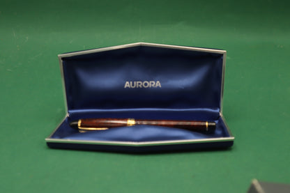 Aurora Biro in stile legno con finiture in Oro Scatola originale