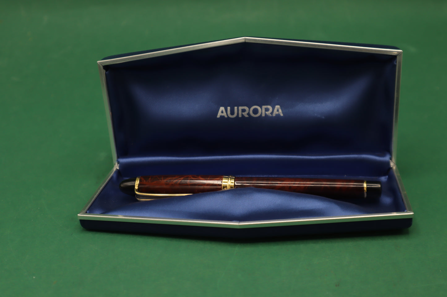 Aurora Biro in stile legno con finiture in Oro Scatola originale