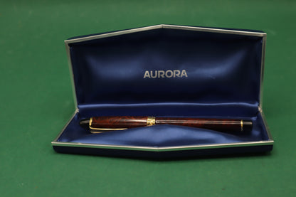 Aurora Biro in stile legno con finiture in Oro Scatola originale