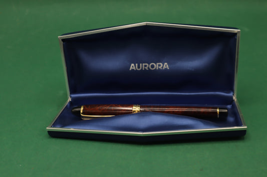 Aurora Biro in stile legno con finiture in Oro Scatola originale