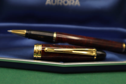 Aurora Biro in stile legno con finiture in Oro Scatola originale