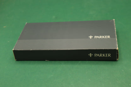 Vintage Parker set Penna Biro e Stilografico Argento con Scatole originale