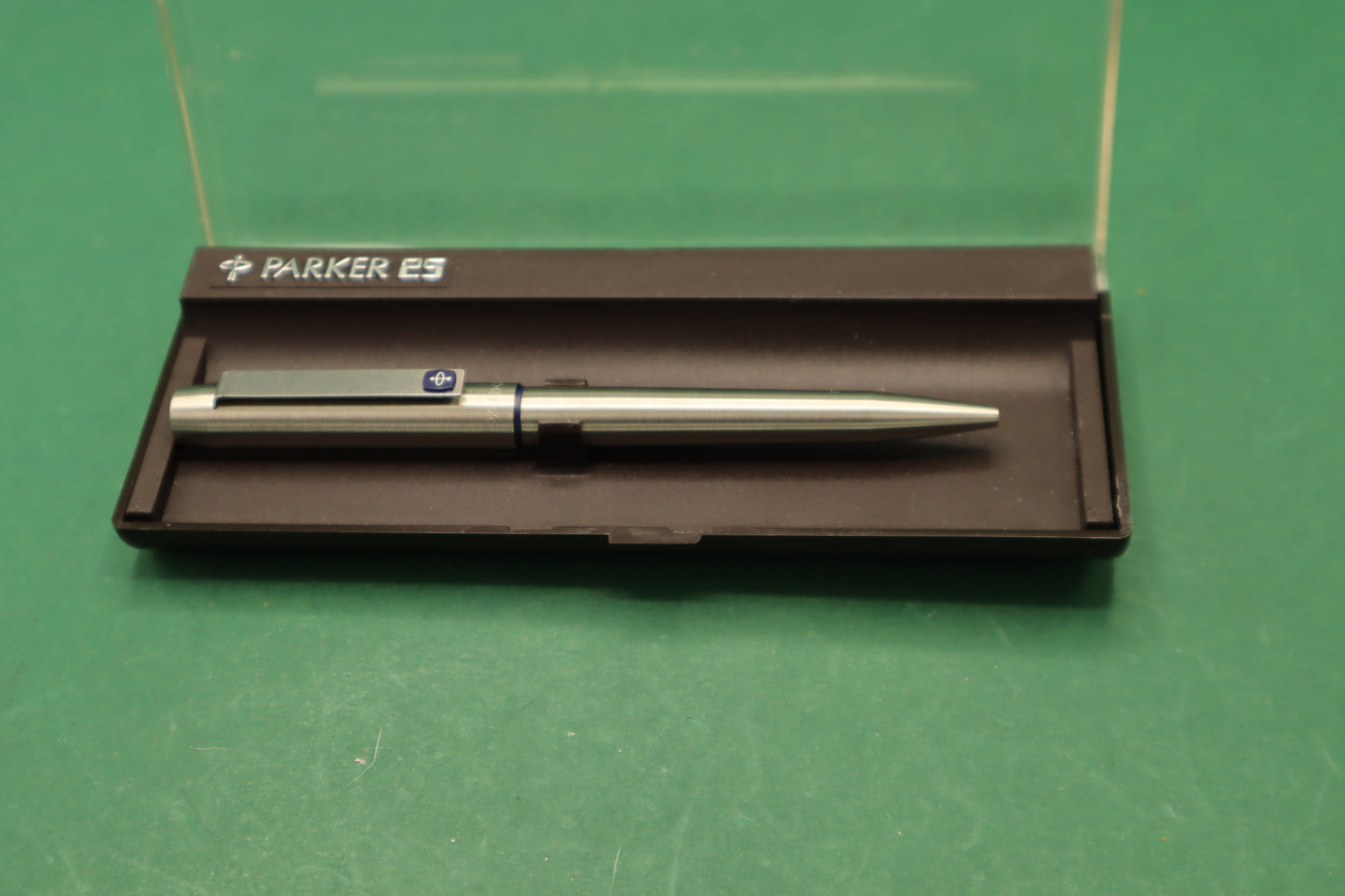 Vintage Parker 25 Penna Biro Argento con Scatola originale