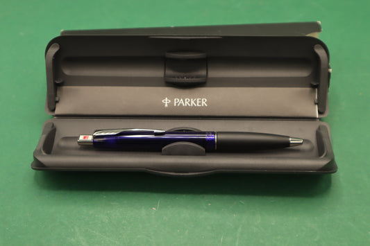 Vintage Parker Penna Biro colore blu e nero con Scatola originale