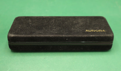 Vintage Aurora 88 Penna Stilografica Nero Oro Scatola documenti garanzia originali Anni 80/90