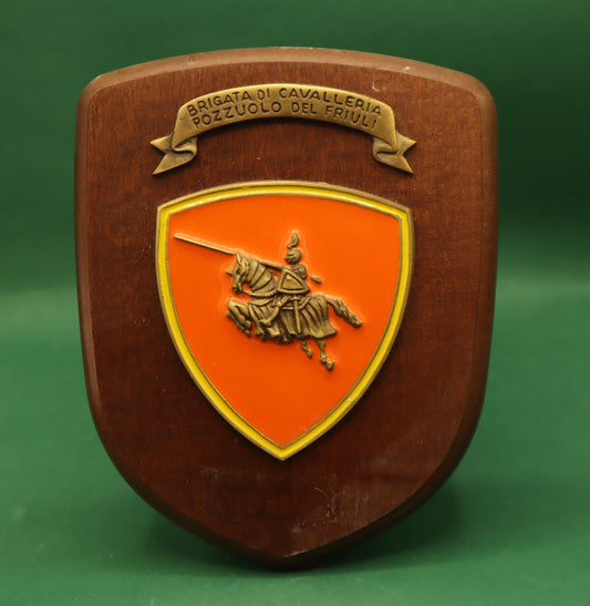 Vintage Crest Brigata di cavalleria Pozzuolo del Friuli Prodotto Italiano originale