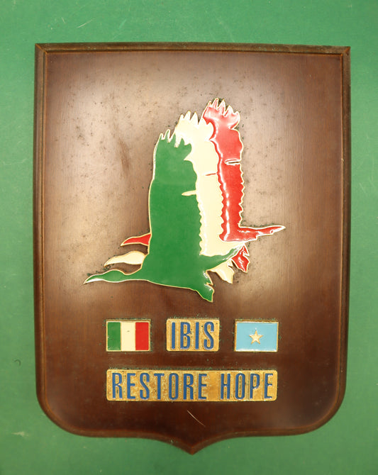 Vintage Crest IBIS RESTORE HOPE Carabinieri militari Prodotto Italiano originale