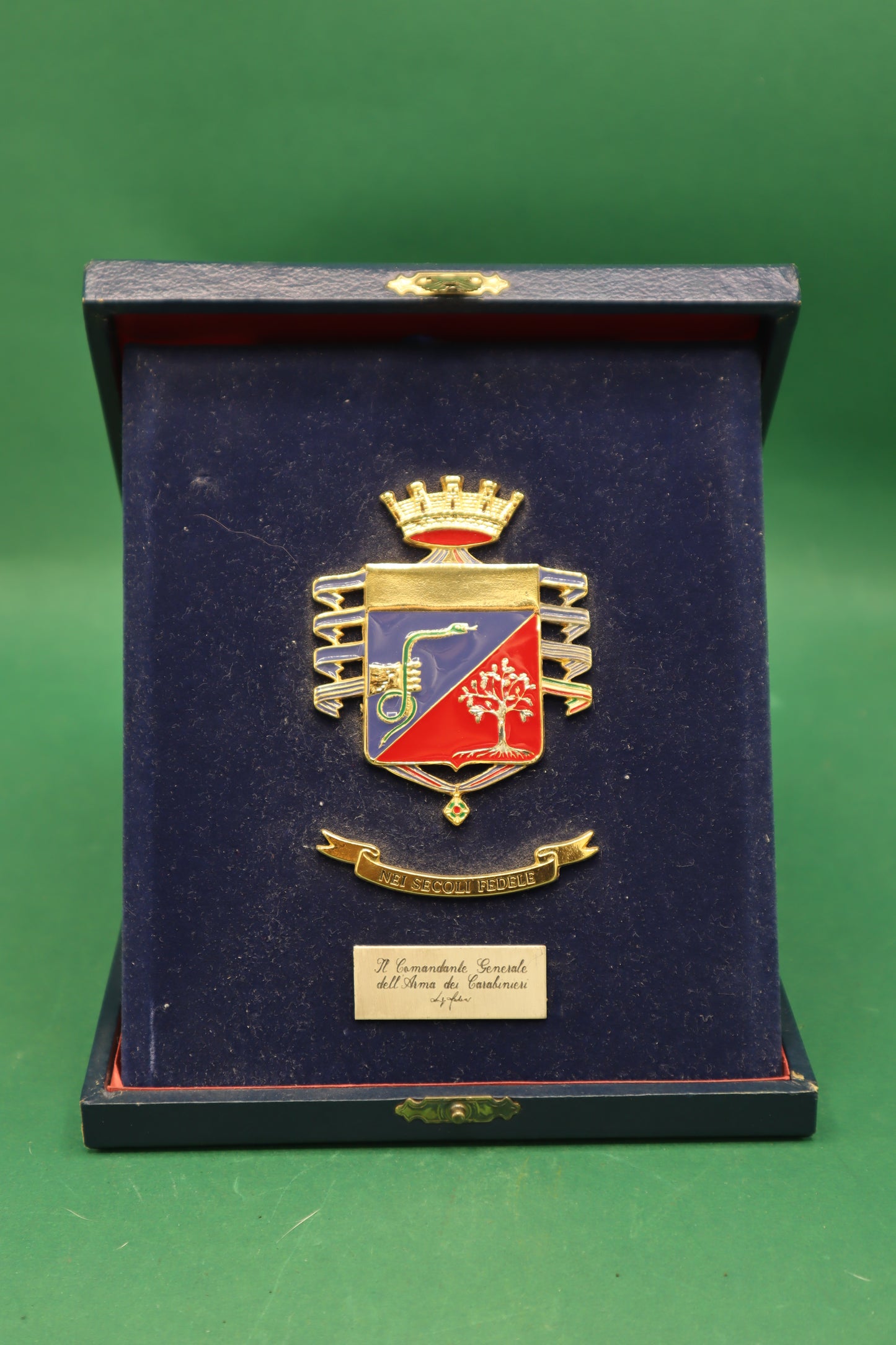 Vintage Crest Scatola Fedele Forlenza Carabinieri Portoferraio Prodotto Italiano originale