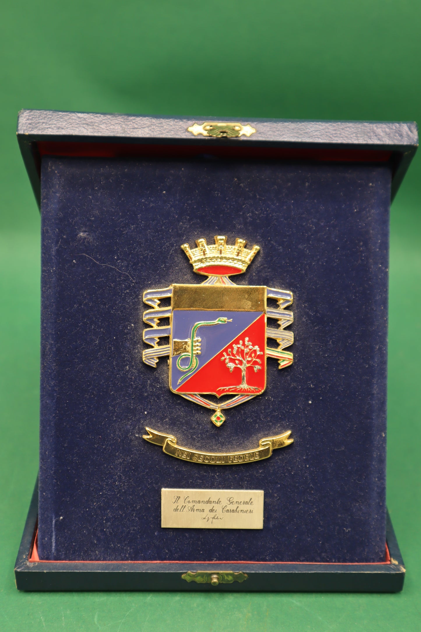 Vintage Crest Scatola Fedele Forlenza Carabinieri Portoferraio Prodotto Italiano originale