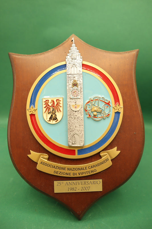 Vintage Crest Associazione Vipiteno 25 anniversario carabinieri  1982 2007 Prodotto Italiano originale