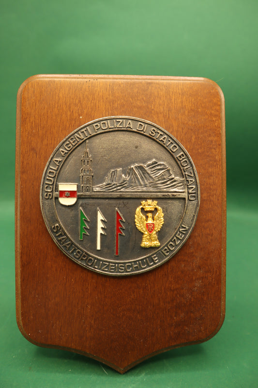 Vintage Crest Scuola agenti polizia di stato Bolzano Prodotto Italiano originale