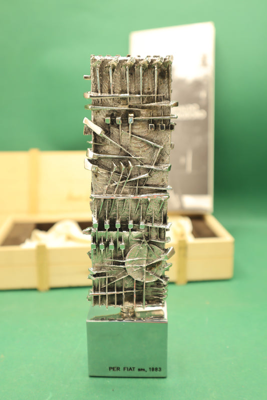 Arnaldo Pomodoro – Scultura in bronzo argentato, edizione 78/200, Milano 1983