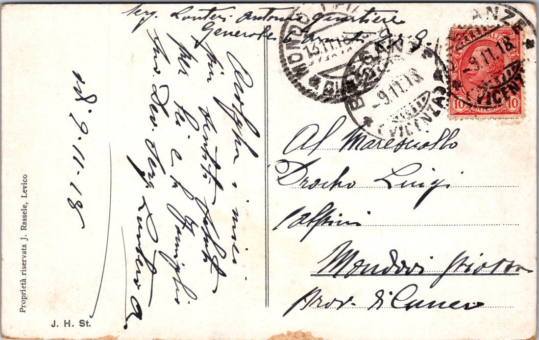 Cartolina Vicenza – Piazza dei Signori Vintage Postcard Italy