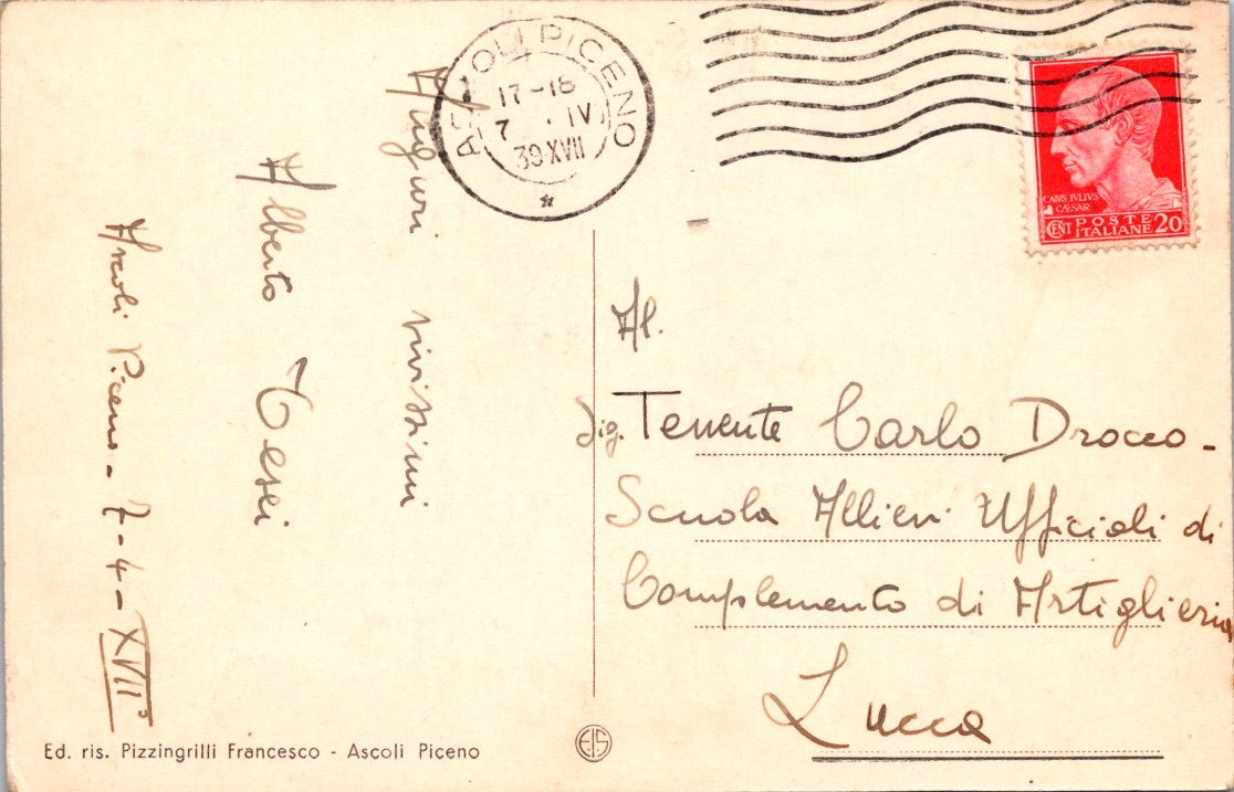 Cartolina Torino – Piazza Castello Vintage Postcard Italy