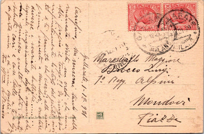 Cartolina Gallarate provincia di Varese – Palazzo della Posta Vintage Postcard Italy