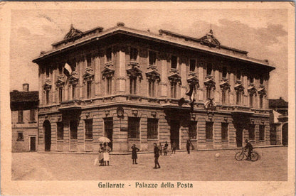 Cartolina Gallarate provincia di Varese – Palazzo della Posta Vintage Postcard Italy