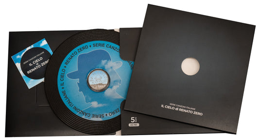 5 Euro Argento Italia 2025 Il Cielo Renato Zero Fior di Conio Astuccio