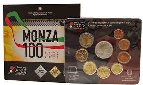 5 Euro ITALIA 100° Anniversario dell’Autodromo Nazionale Monza Serie 9 pezzi FdC