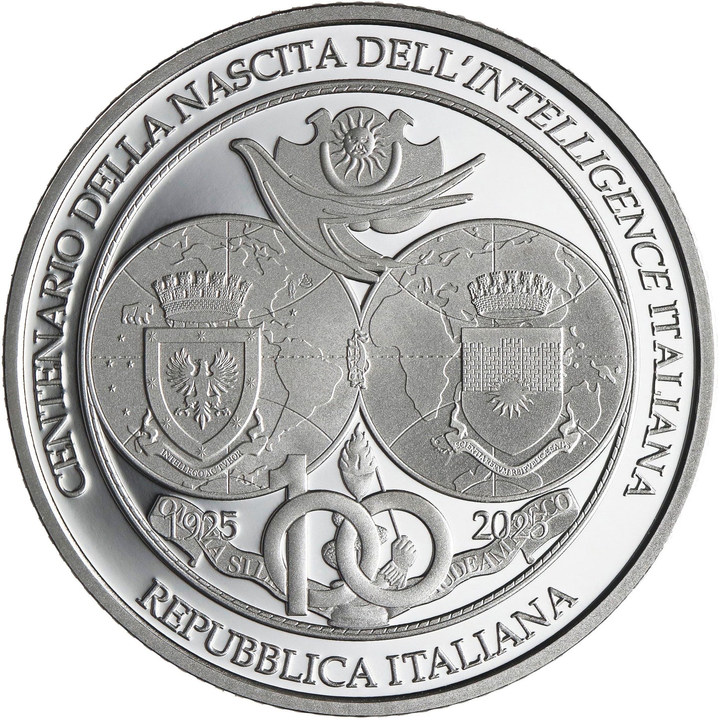 5 euro argento Centenario della nascita dell'Intelligence italiana