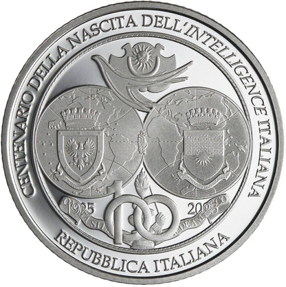5 euro argento Centenario della nascita dell'Intelligence italiana