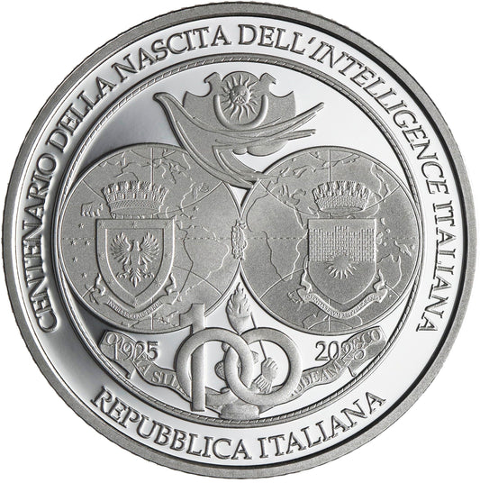 5 euro argento Centenario della nascita dell'Intelligence italiana