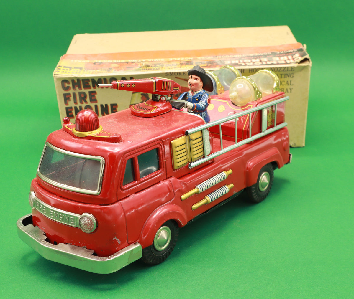 Camion dei pompieri in latta Chemical Fire Engine con scatola, 24 × 10 cm – vista principale