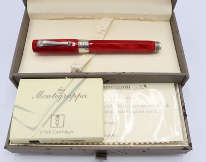 Fountain Pen MONTEGRAPPA SYMPHONY ruby red celluloid nib F