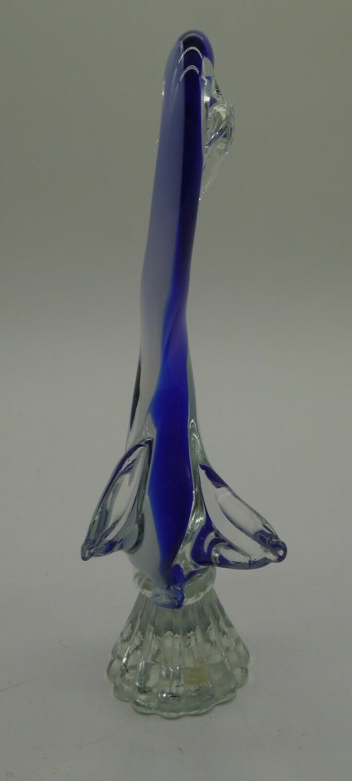 Vintage Figurine Cigno Swan Blu Pasta Vetro Murano