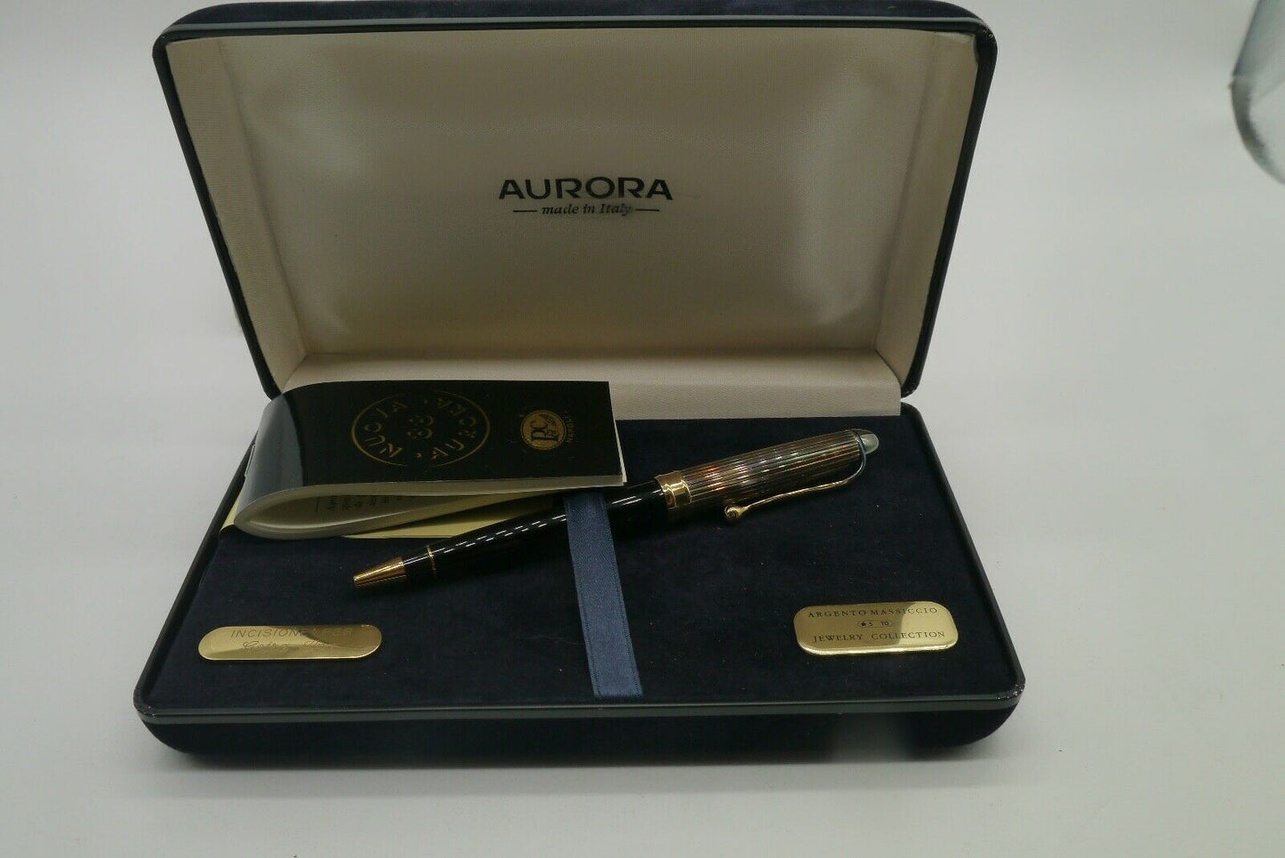 Aurora 88 penna a sfera Ballpoint Douè Argento 925 e Oro