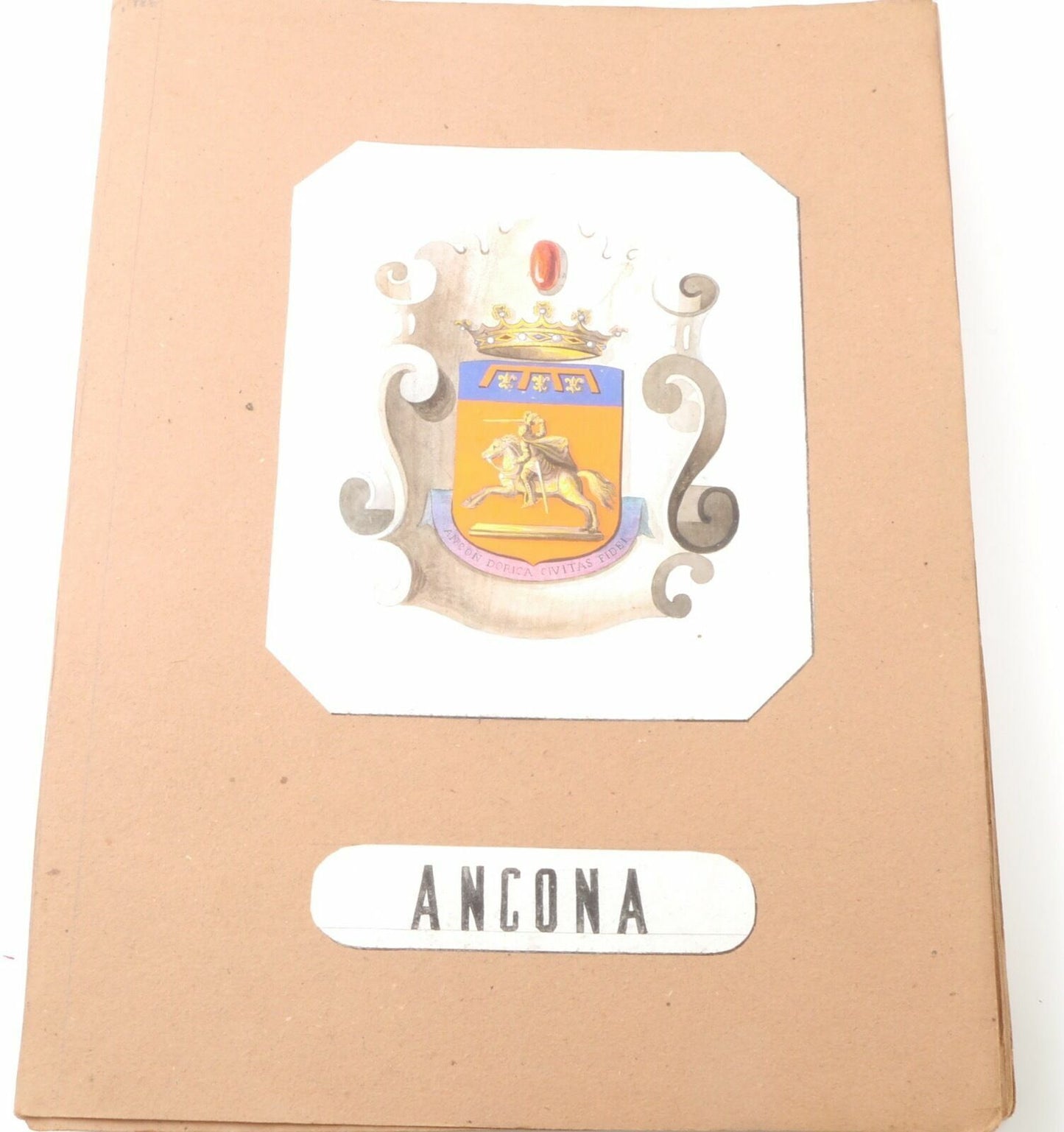 Acquarello XIX Emblema 800 Ancona Marche Watercolour Inc. Cioffi
