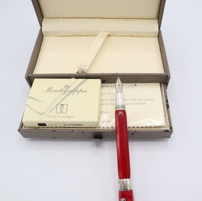 Fountain Pen MONTEGRAPPA SYMPHONY ruby red celluloid nib F
