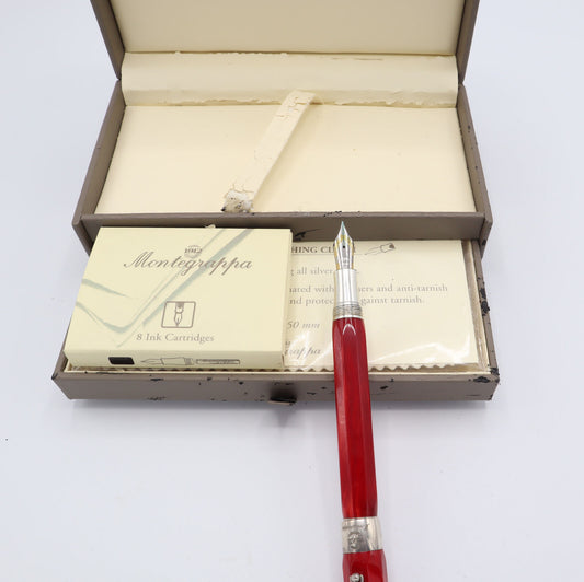 Fountain Pen MONTEGRAPPA SYMPHONY ruby red celluloid nib F