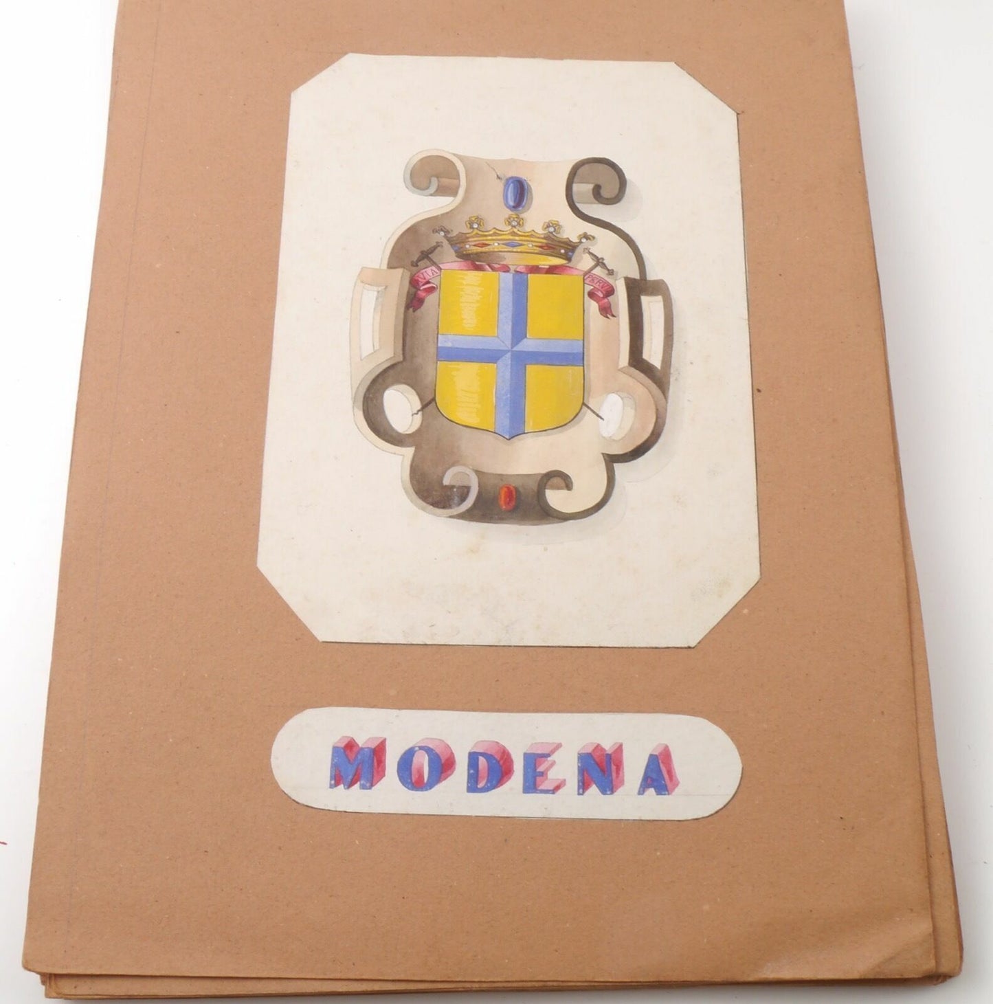 Acquarello XIX Emblema Modena Italy 800  Watercolour Inc. Cioffi