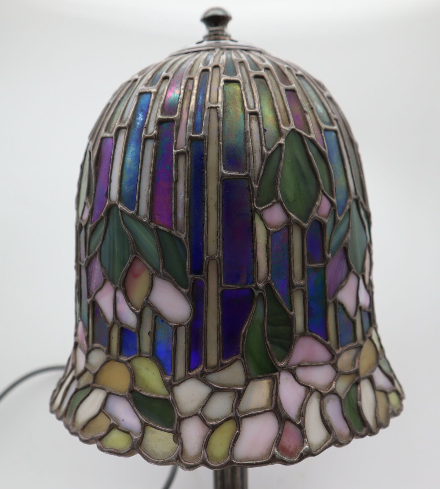 Lampada  Vavassori Parlume Tesere Vetro Tiffany Argento 925