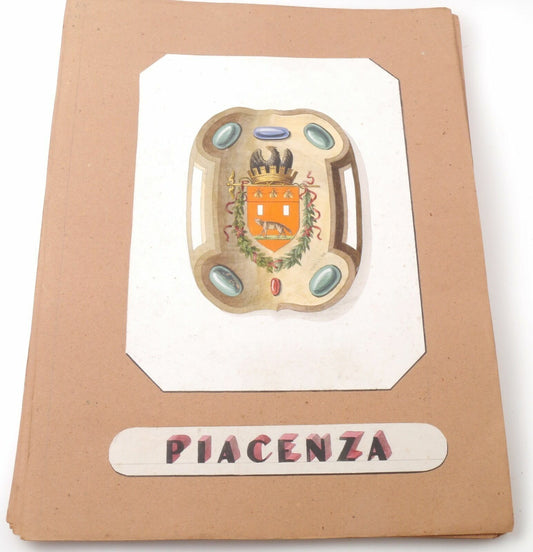 Acquarello XIX Emblema Piacenza EmiliaRomanga Italy 800  Watercolour Inc. Cioffi