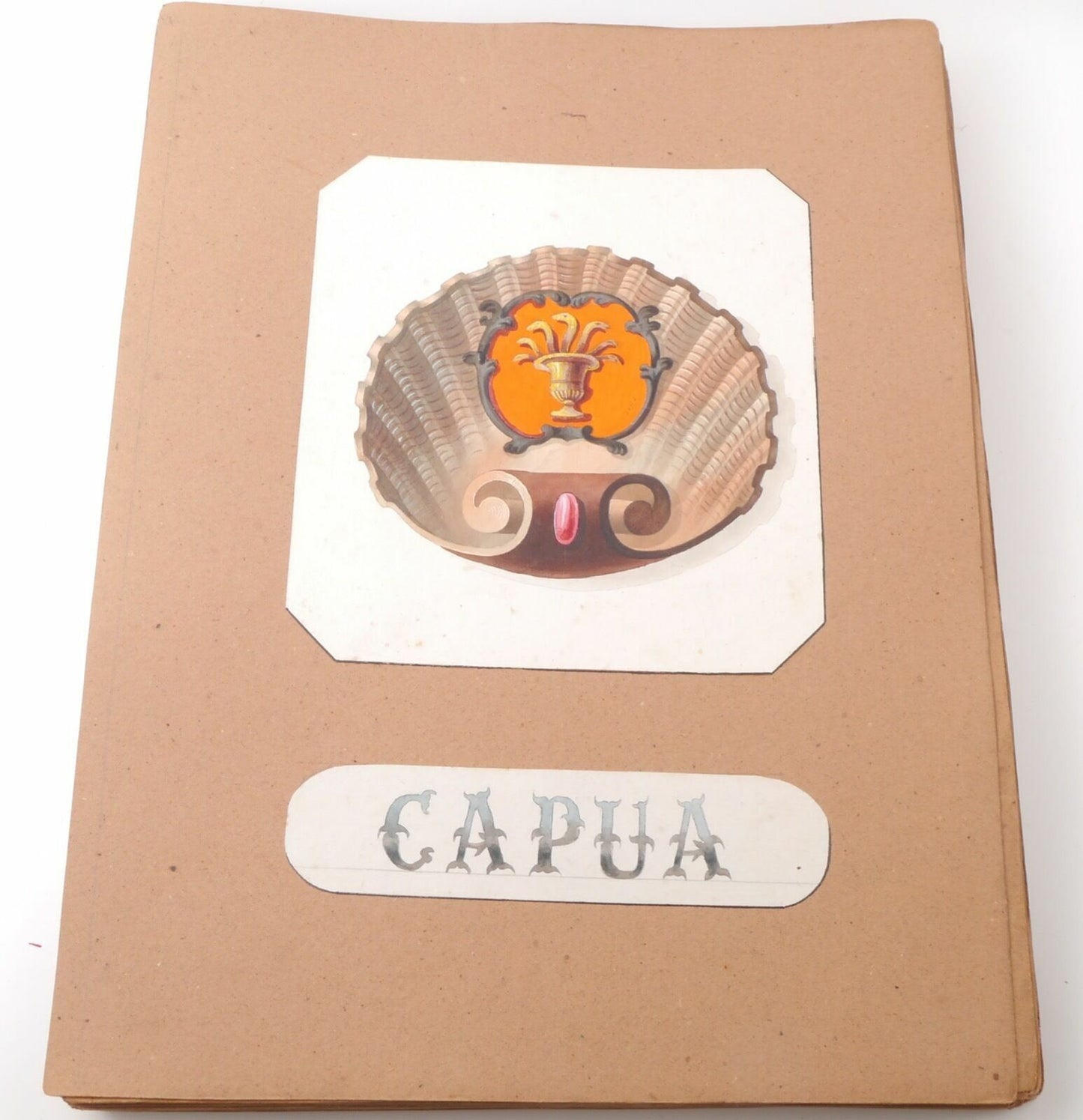 Acquarello XIX Emblema 800 Capua Caserta Italy Watercolour Inc. Cioffi