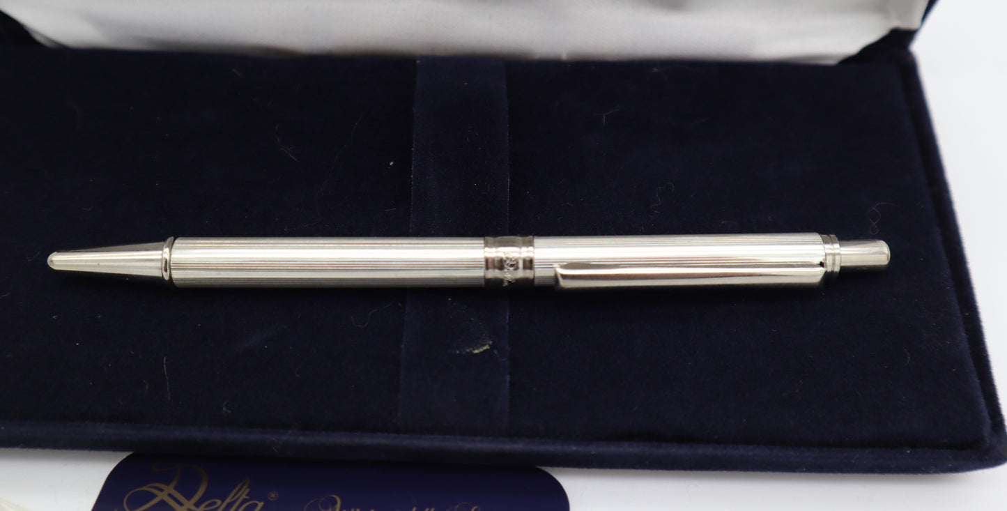 Delta Ballpoint Biro Argento 925 Silver Sterling