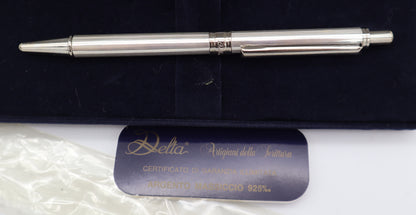 Delta Ballpoint Biro Argento 925 Silver Sterling