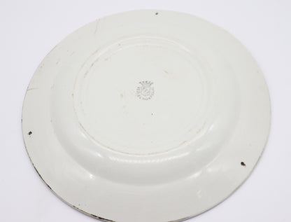 Vintage Ceramica 'Quando questo Gallo cantera Credito si fara' Ved. Besio & Figlio