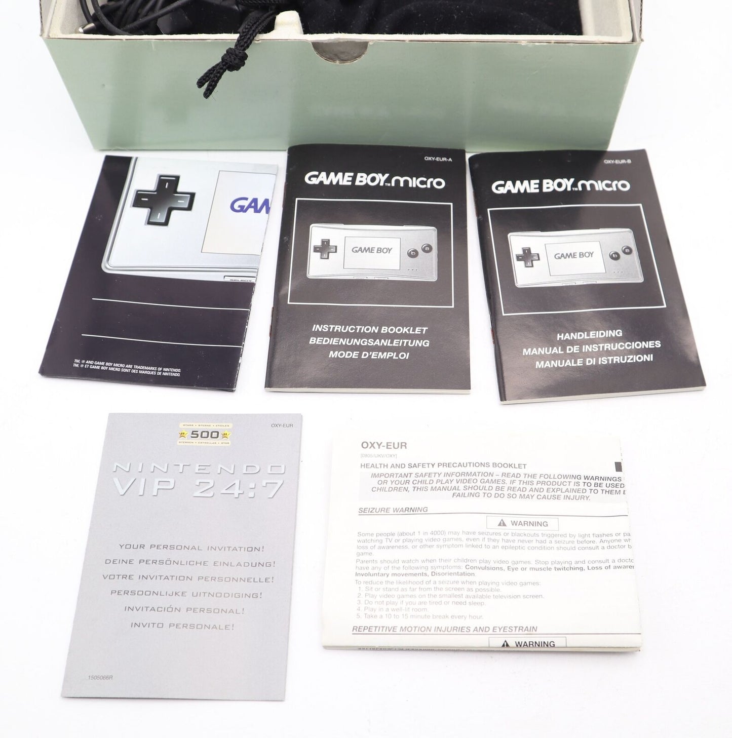 Nintendo Gameboy Micro Verde Green originale documenti scatola