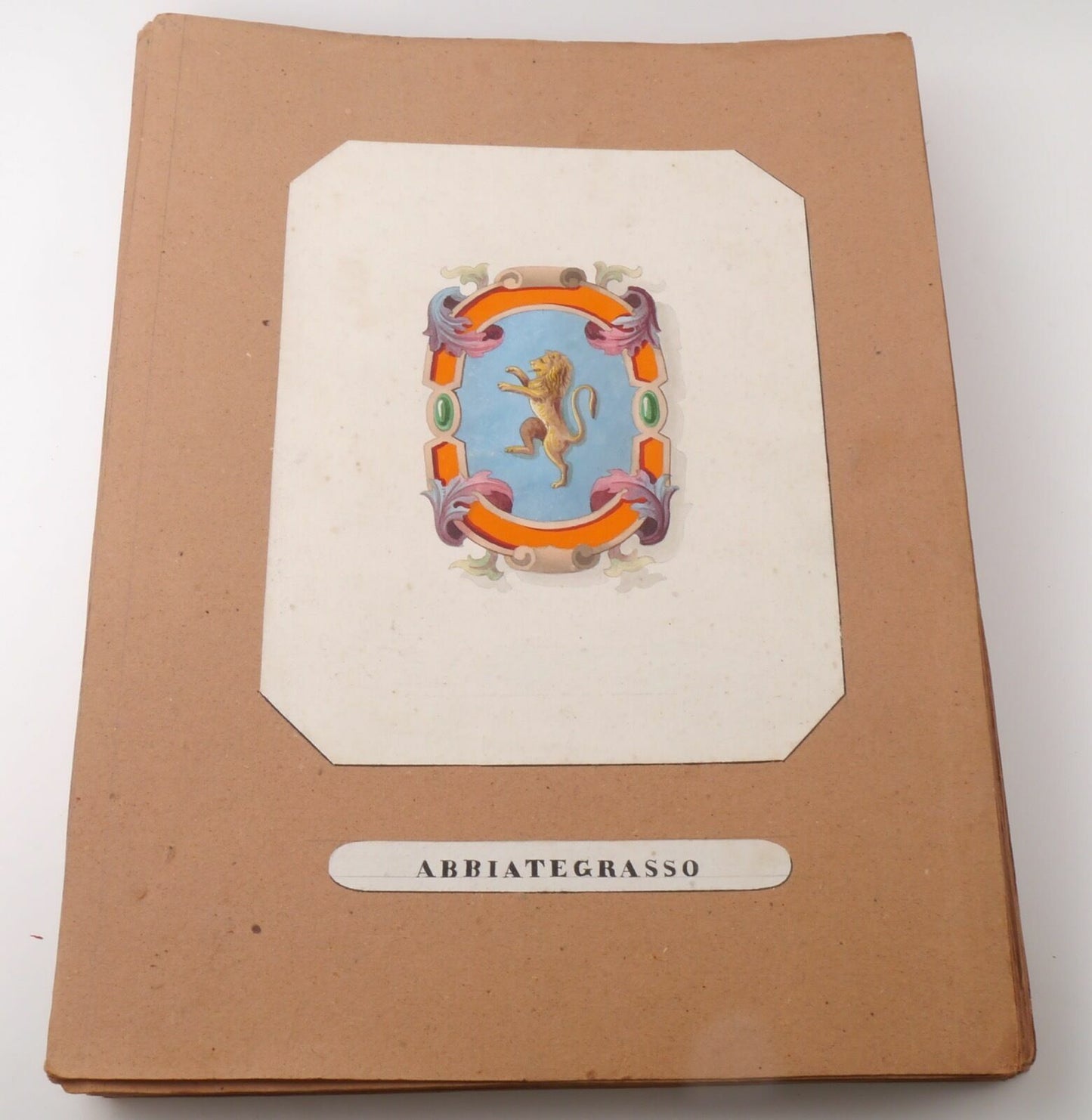 Acquarello XIX Emblema 800 Abbiategrasso Milan Milano Watercolour Inc. Cioffi