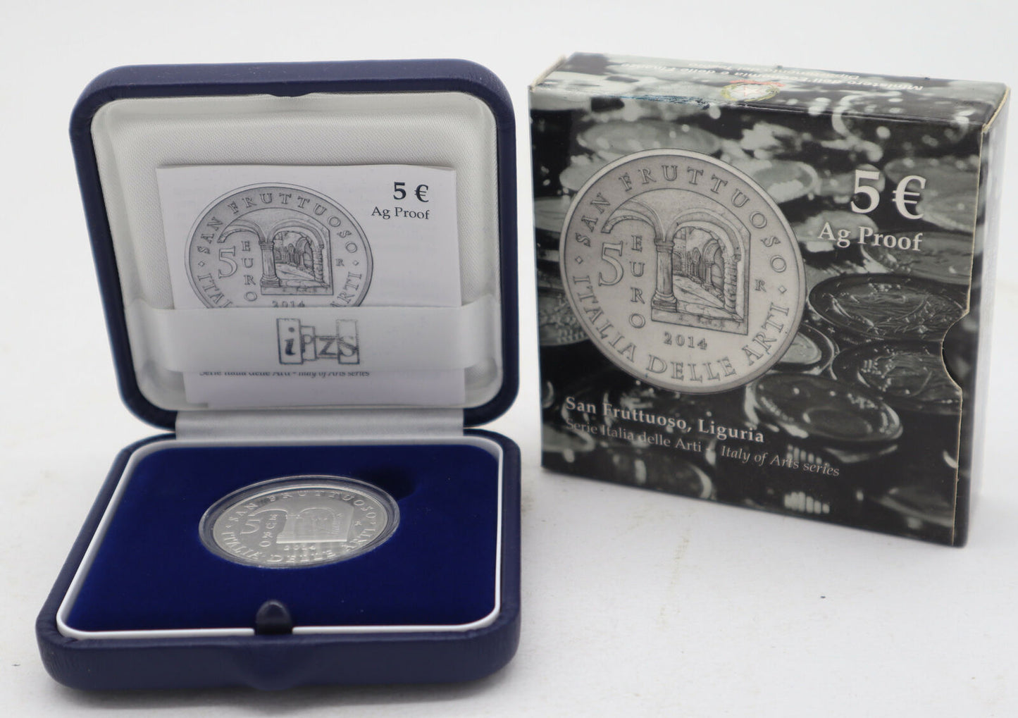 Moneta da 5 euro in argento anno 2014, FS, “ San Fruttuoso Liguria”