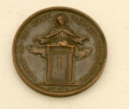 Medal Leone XIII Porta Santa 1900 Bronze Pope Medal