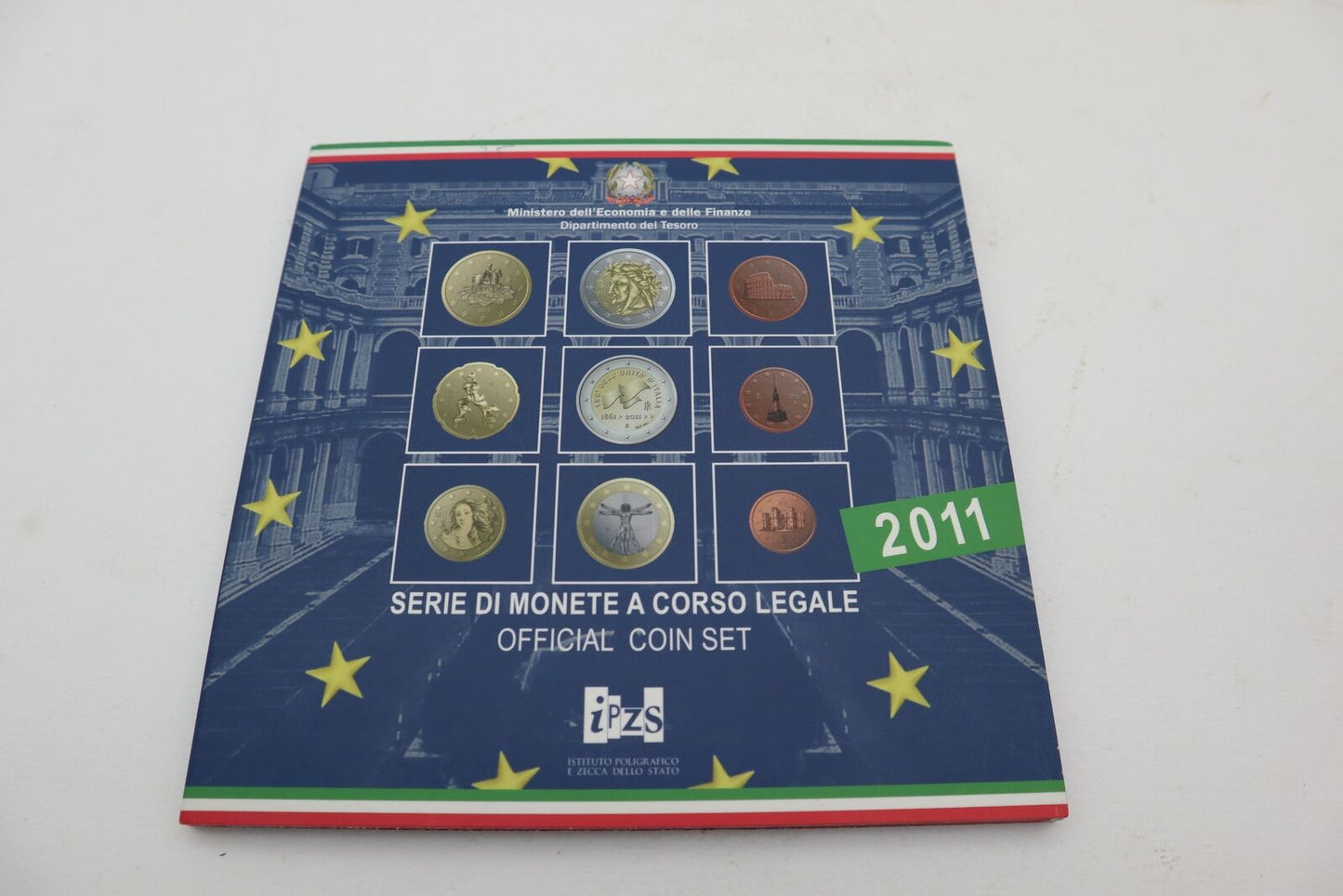 SERIE Zecca IPSZ  9 MONETE Divisionale EURO ITALIA 2011 BU,FDC