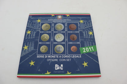 SERIE Zecca IPSZ  9 MONETE Divisionale EURO ITALIA 2011 BU,FDC