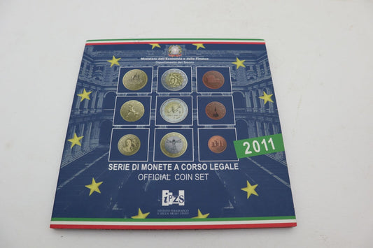 SERIE Zecca IPSZ  9 MONETE Divisionale EURO ITALIA 2011 BU,FDC