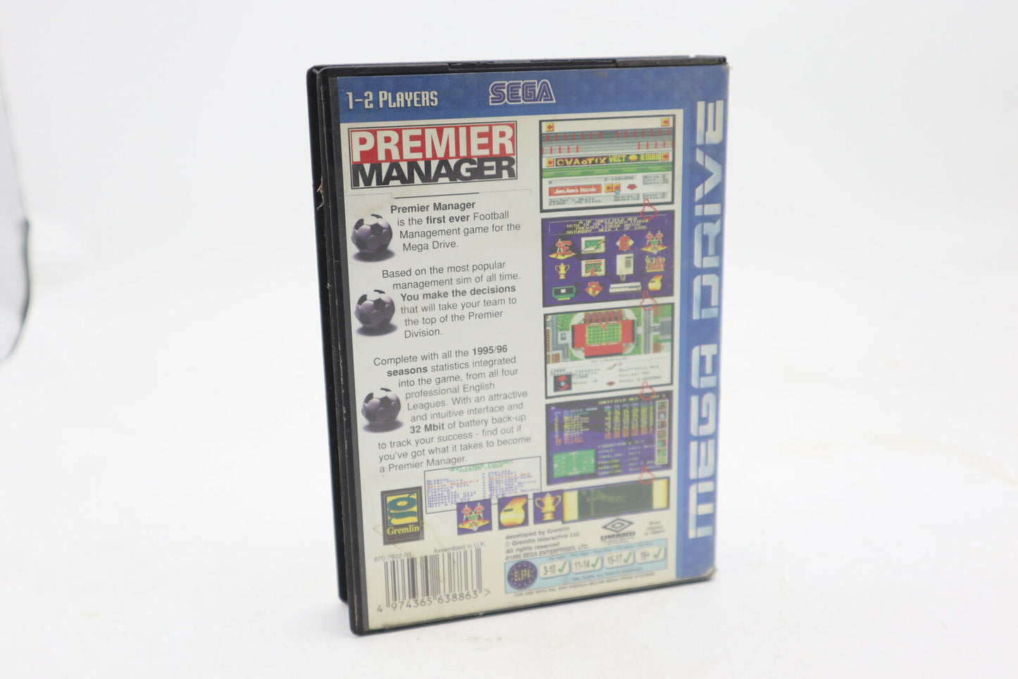 Premier Manager Sega Mega Drive game CIB - PAL