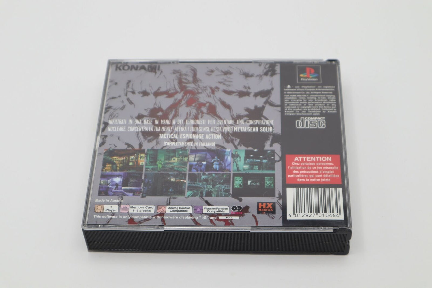 Metal Gear Solid PS1 Black Label Ita